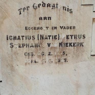 NIEKERK Ignatius Petrus Stephanus, van 1875-1937
