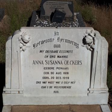 OLCKERS Anna Susanna nee PIENAAR 1891-1949