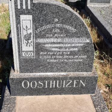 OOSTHUIZEN Johanna Z.P. nee JOOSTE 1889-1958