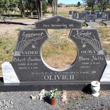 OLIVIER Ockert Jacobus 1923-1986 &amp; Maria Aletta 1931-