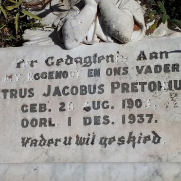 PRETORIUS Petrus Jacobus 1903-1937