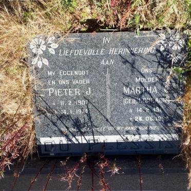 PLESSIS Pieter J., du 1907-1974 &amp; Martha C. CONRADIE 1911-1989