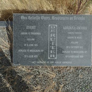 RUITER Evert, de 1915-1972 &amp; Adriana Jacoba COMMIJS 1912-1997