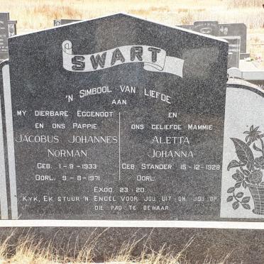 SWART Jacobus Johannes Norman 1933-1971 &amp; Aletta Johanna STANDER 1928-