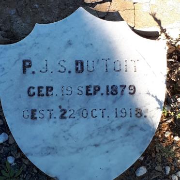 TOIT P.J.S., du 1879-1918