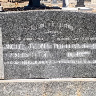 TOIT Michiel Jacobus Carolus, du 1868-1955 &amp; Philippina Jacoba 1878-1948
