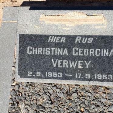 VERWEY Christina Georgina 1953-1953