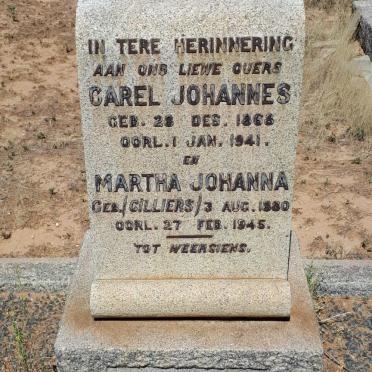 VILJOEN Carel Johannes 1868-1941 &amp; Martha Johanna CILLIERS 1880-1945