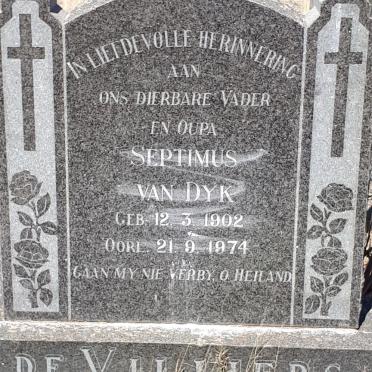 VILLIERS Septimus van Dyk, de 1902-1974
