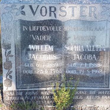 VORSTER Willem Jacobus 1889-1965 &amp; Sophia Aletta Jacoba 1888-1962