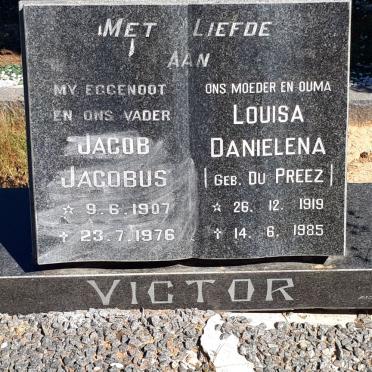 VICTOR Jacob Jacobus 1907-1976 &amp; Louisa Danielena DU PREEZ 1919-1985