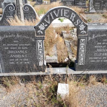 VIVIERS Johannes Andrias 1916-1978 &amp; Johanna Elizabeth NORTJE 1920-1988