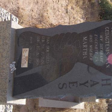 HAYES Martha nee VAN DER POLL 1909-1962 :: HAYES J.M. 1926-2005