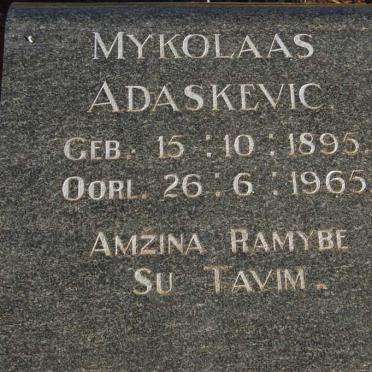 ADASKEVIC Mykolaas 1895-1965