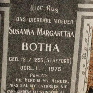 BOTHA Susanna Margaretha nee STAFFORD 1895-1975
