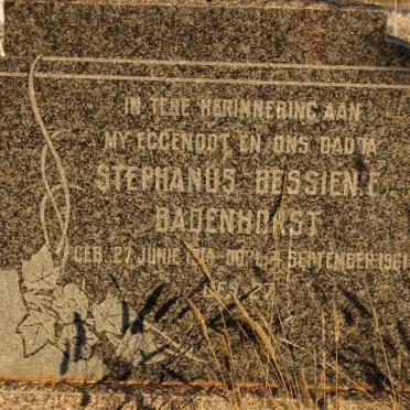 BADENHORST Stephanus Bessienie 1914-1961