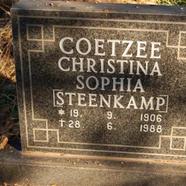 COETZEE Christina Sophia nee STEENKAMP 1906-1988