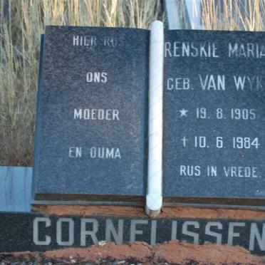 CORNELISSEN Renskie Maria nee VAN WYK 1905-1984