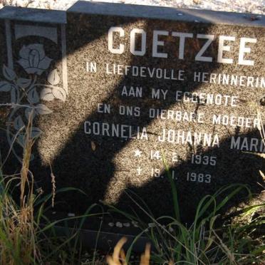 COETZEE Cornelia Johanna Maria 1935-1983
