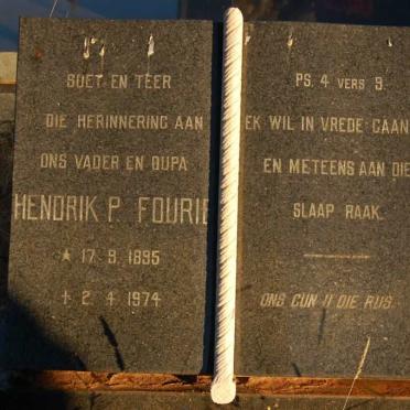 FOURIE Hendrik P. 1895-1974