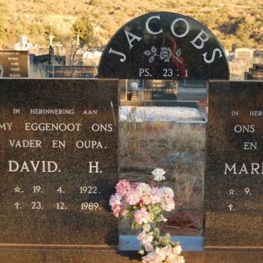 JACOBS David H. 1922-1989 &amp; Maria M. 1926-