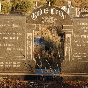 JACOBS Abraham F. 1882-1966 &amp; Christiena Johanna JOOSTE 1891-1975