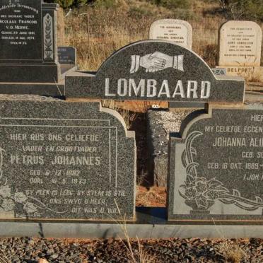 LOMBAARD Petrus Johannes 1882-1973 &amp; Johanna Alida SCHUTTE 889-1960