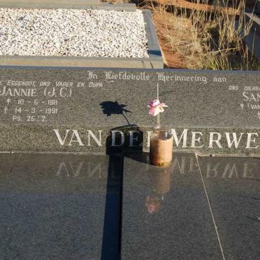 MERWE J.C., van der 1911-1991 &amp; D.G.S. VAN VUUREN 1914-