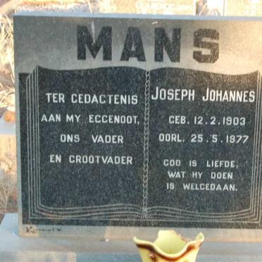 MANS Joseph Johannes 1903-1977
