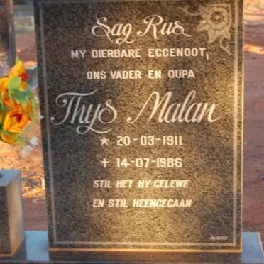 MALAN Thys 1911-1986