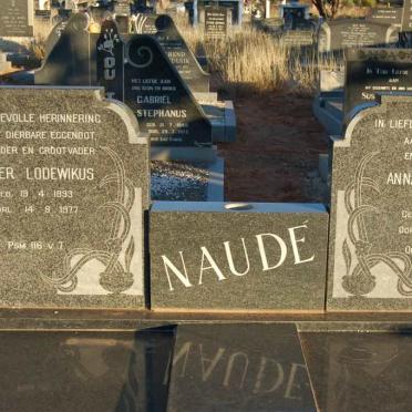 NAUDE Pieter Lodewikus 1893-1977 &amp; Anna Magaretha THOMAS 1895-1988