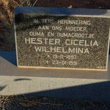 O'CONNEL Hester Cicelia Wilhelmina 1897-1991