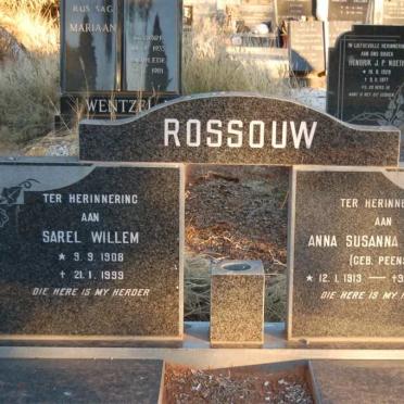 ROSSOUW Sarel Willem 1908-1999 &amp; Anna Susanna PEENS 1913-1990