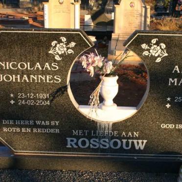 ROSSOUW Nicolaas Johannes 1931-2004 &amp; Anna Maria 1942-