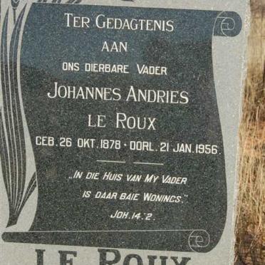 ROUX Johannes Andries, le 1878-1956