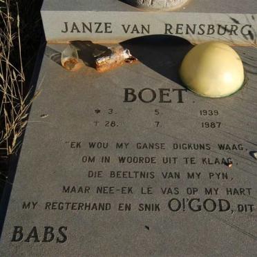 RENSBURG Boet, Janze van 1939-1987