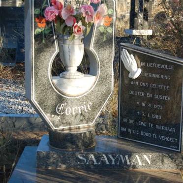 SAAYMAN Corrie 1973-1989