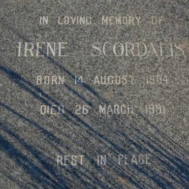 SCORDALIS Irene 1904-1991