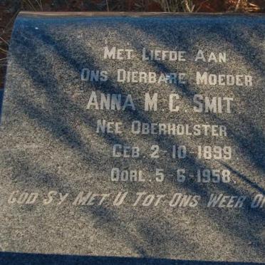 SMIT Anna M.C. nee OBERHOLSTER 1899-1958