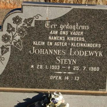 STEYN Johannes Lodewyk 1903-1980