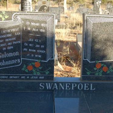 SWANEPOEL Solomon Johannes 1937-1991
