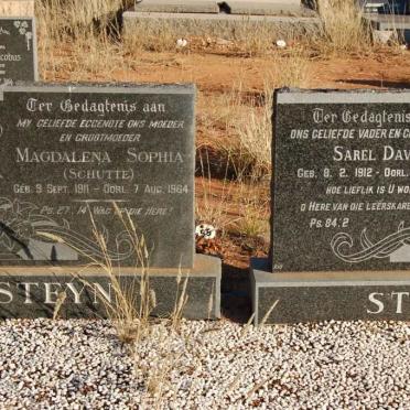 STEYN Sarel David 1912-1990 &amp; Magdalena Sophia SCHUTTE 1911-1964
