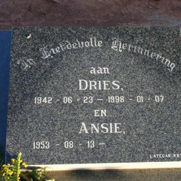 VIVIERS Dries 1942-1998 &amp; Ansie 1953-