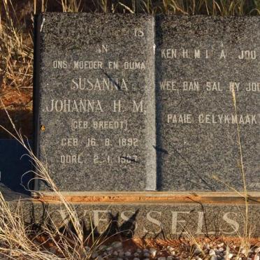 WESSELS Susanna Johanna H.M. nee BREEDT 1892-1987