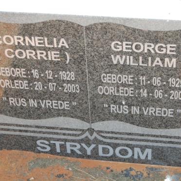 STRYDOM George William 1929-2004 &amp; Cornelia 1928-2003