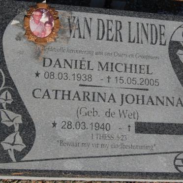 LINDE Daniël Michiel, van der 1938-2005 &amp; Catharina Johanna DE WET 1940-