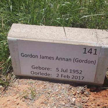 ANNAN Gordon James 1952-2017
