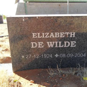 WILDE Elizabeth, de 1924-2004