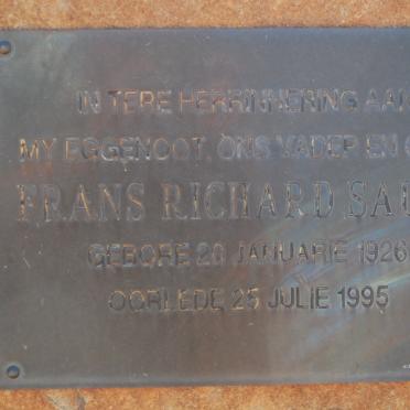 SAUER Frans Richard 1926-1995