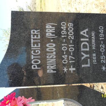 POTGIETER Prinsloo 1940-2009 &amp; Lydia HUMAN 1940-